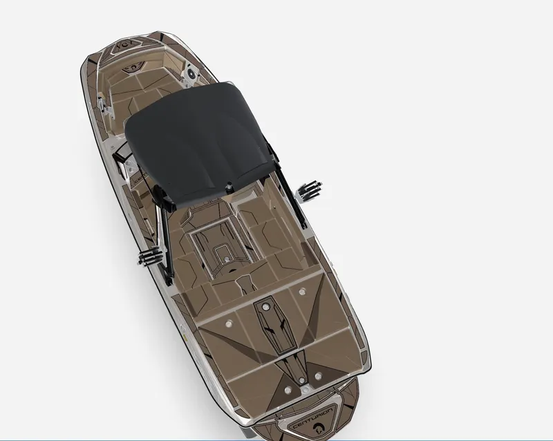 Slide: The Image of Top view of Centurion Nv233 boat, 2026 model, featuring brown interior. - 4