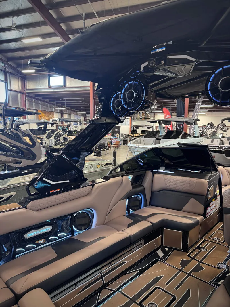 Slide: The Image of Interior of 2026 Centurion Ri245 with luxurious seating and sound system. - 15