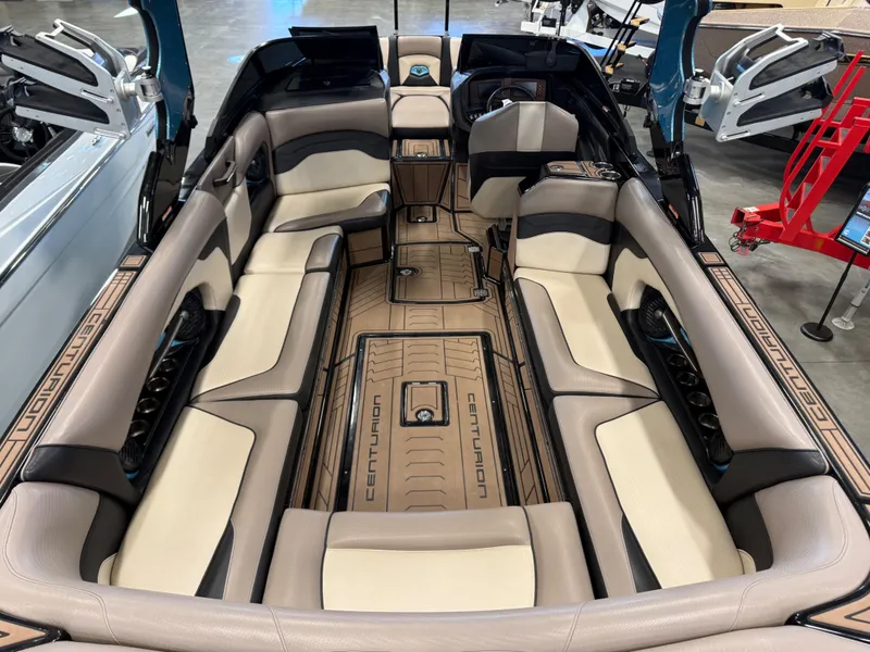 Slide: The Image of Interior of a 2020 Centurion Ri257 boat with luxurious seating. - 9