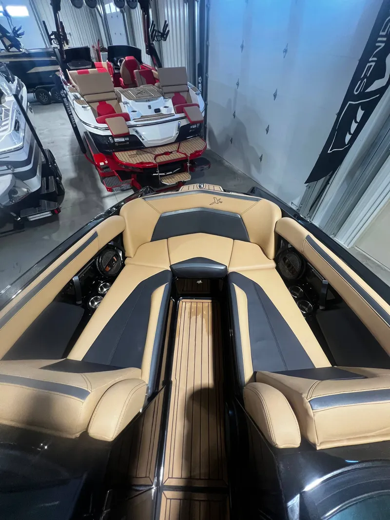 Slide: The Image of 2024 MasterCraft X STAR S interior with luxurious seating. - 7