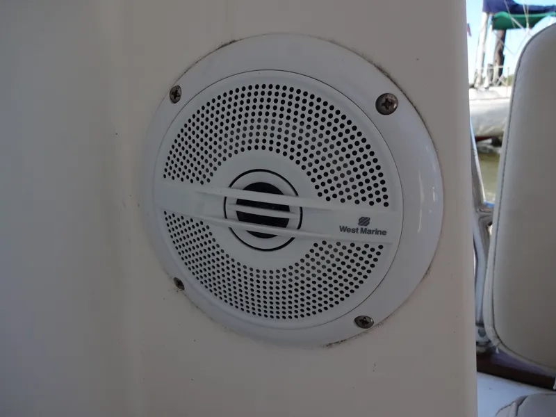 Slide: The Image of West Marine speaker on a 2016 North Aegean 30 boat. - 33