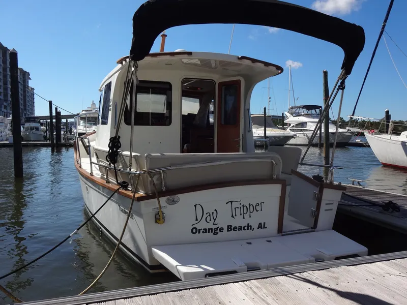 Slide: The Image of North Aegean 30 boat docked at Orange Beach, AL, 2016 model. - 8