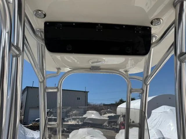 Slide: The Image of Interior view of a 2022 Key West 239 FS boat with T-top. - 3