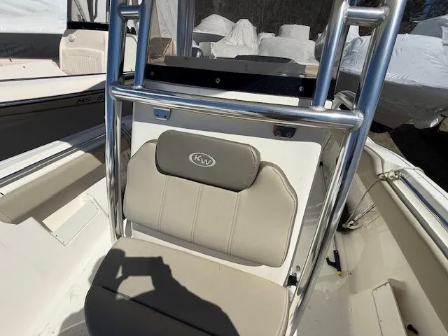 Slide: The Image of Interior of a 2022 Key West 239 FS boat with seat cushion. - 6