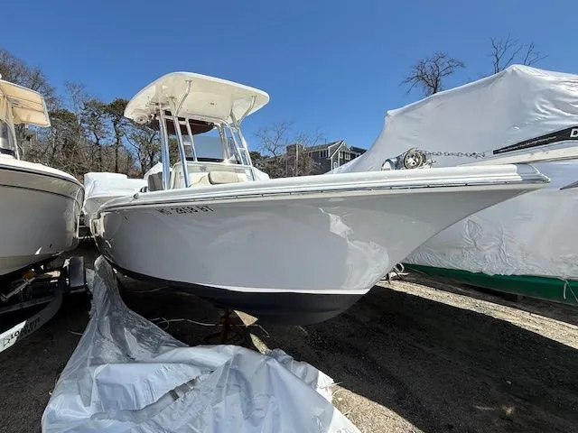 Slide: The Image of 2022 Key West 239 FS boat stored outdoors. - 9