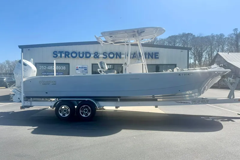 Slide: The Image of 2024 Carolina Skiff 26 Ultra Elite boat on trailer at Stroud & Son Marine. - 7