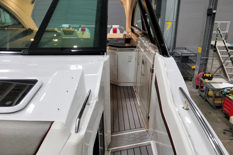 Slide: The Image of 2026 Formula 400 Super Sport Crossover yacht interior with sleek design and modern amenities. - 15