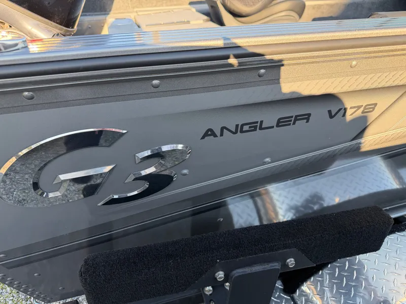 Slide: The Image of 2026 G3 Angler V 178 F boat, close-up of logo. - 4