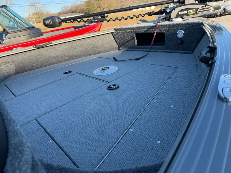 Slide: The Image of 2026 G3 Angler V 178 F boat with Minn Kota trolling motor. - 6