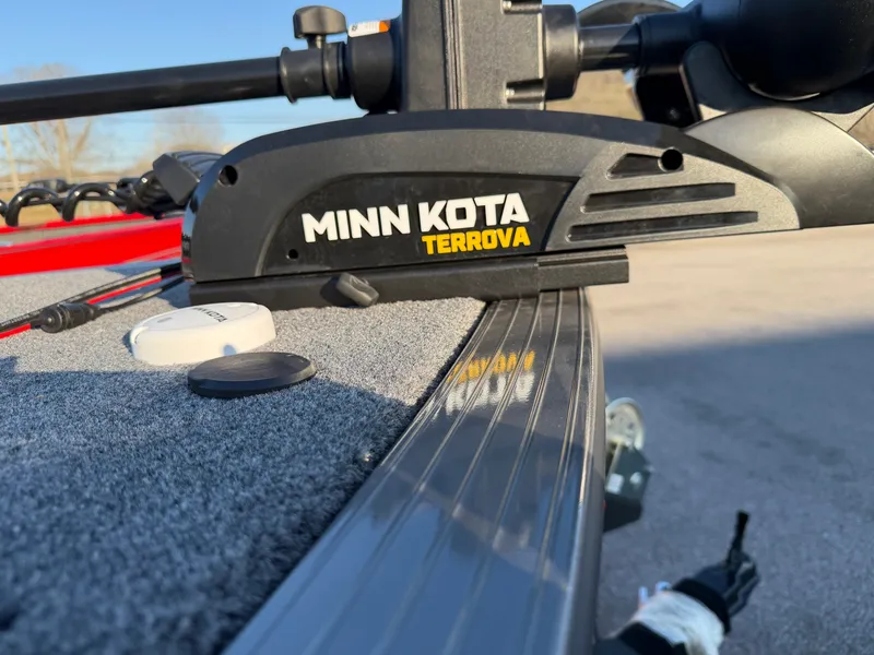 Slide: The Image of Minn Kota Terrova on G3 Angler V 178 F boat, 2026 model. - 9