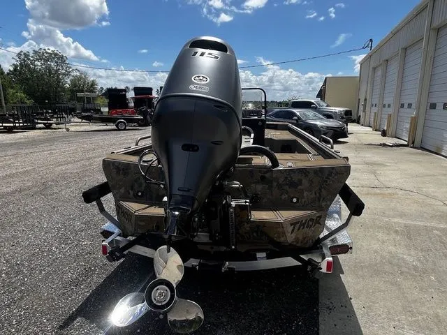 Slide: The Image of 2026 Thor LH1900CC boat with Baystar steering, exterior view. - 13