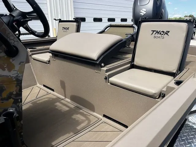 Slide: The Image of Interior of a 2026 Thor LH1900CC boat with Baystar steering. - 5