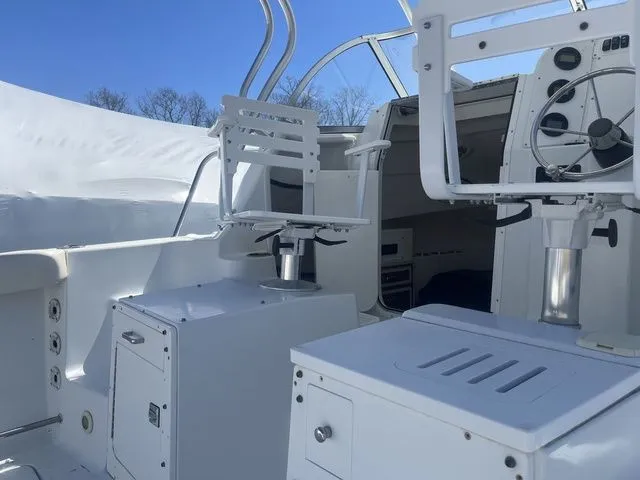 Slide: The Image of Interior of a 2006 Polar 2300 WA boat with helm station. - 4