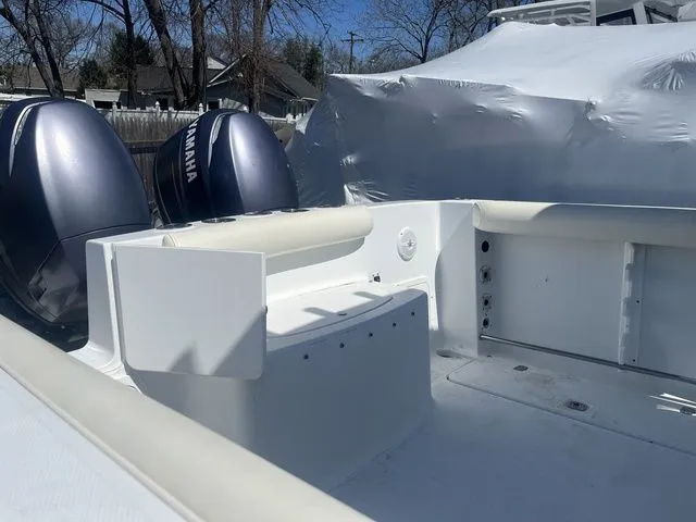 Slide: The Image of Interior of a 2006 Polar 2300 WA boat with Yamaha engines. - 5