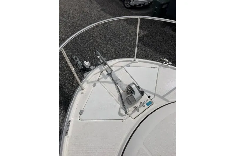 Slide: The Image of Bow of 2020 Ranger Tugs R-23 with anchor and chain mechanism. - 13