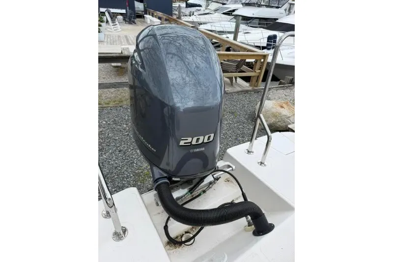 Slide: The Image of 2020 Ranger Tugs R-23 with Yamaha 200 outboard motor at marina. - 6