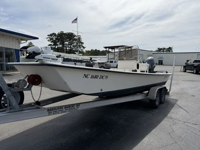 Slide: The Image of 2005 Jones Brothers 22 Light Tackle Edition boat on trailer. - 7