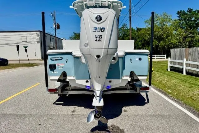 Slide: The Image of 2022 Sea Hunt BX 25 FS boat with Yamaha 300 V6 engine on trailer. - 3
