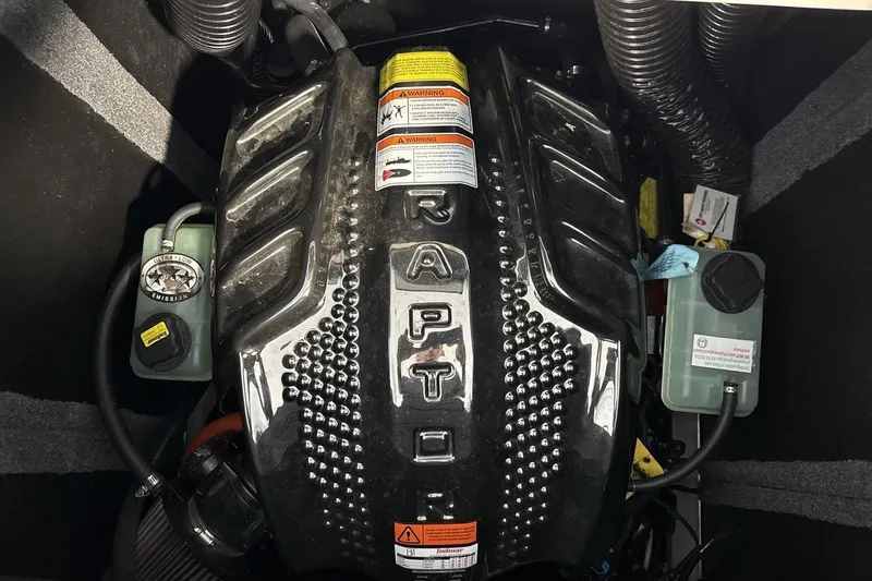 Slide: The Image of 2023 Supra SE 550 engine with Raptor branding and ultra-low emissions label. - 20