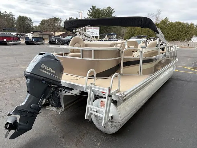 Slide: The Image of 2012 Bennington 20 SF pontoon boat with Yamaha outboard motor. - 5