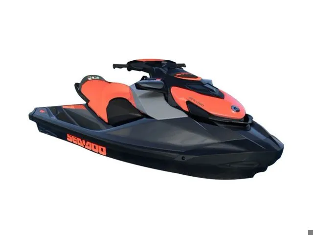 The Image of 2022 Sea-Doo GTI SE 170 jet ski in black and orange. - 1