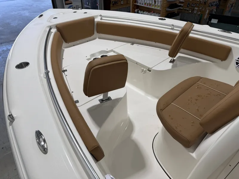 Slide: The Image of Interior view of Key West 219FSR boat, model year 2026. - 10