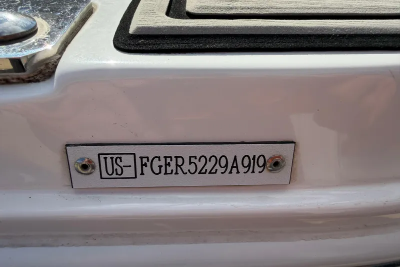 Slide: The Image of Hull identification number on a 2019 Cobalt R5 boat. - 30