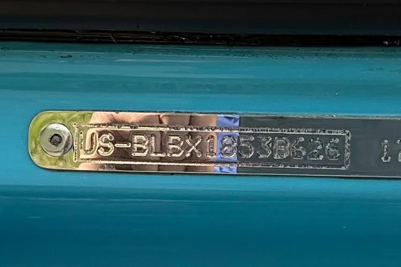 Slide: The Image of Bayliner M17 2026 serial number on blue background. - 13