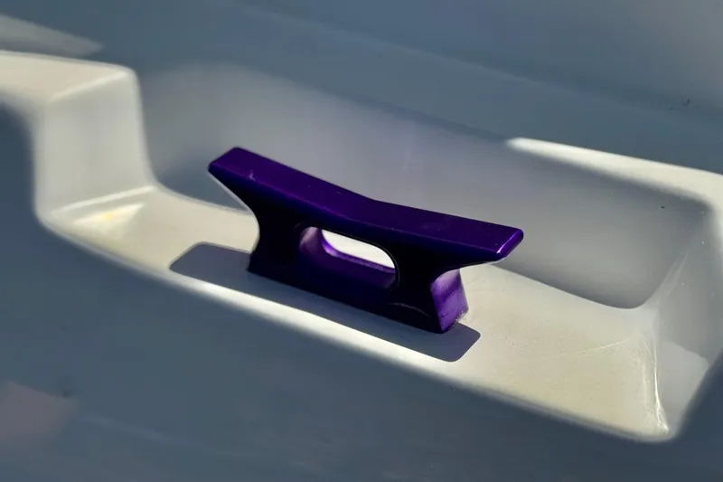 Slide: The Image of Purple cleat on 1996 Warlock Ultimate boat, highlighting sleek design and vibrant color. - 10