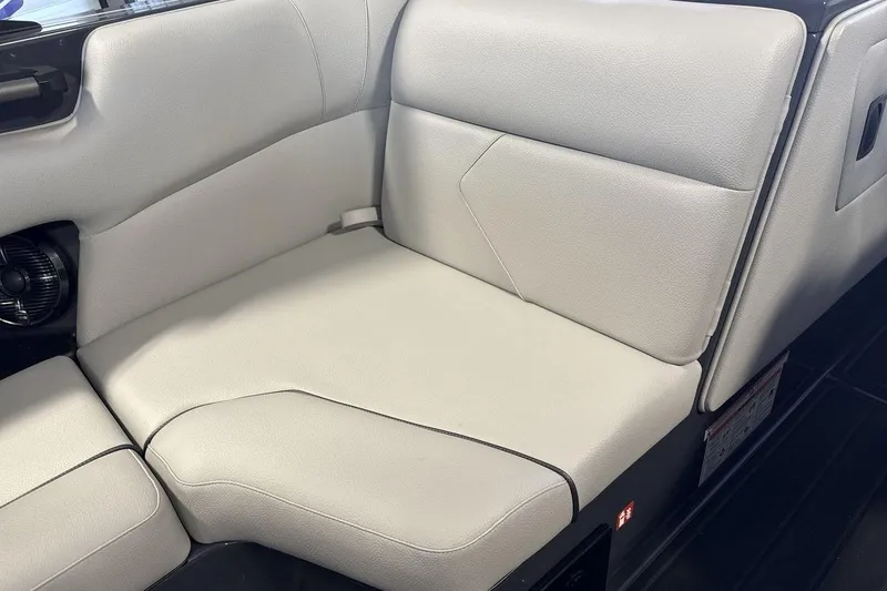 Slide: The Image of 2026 Moomba Tykon boat interior with sleek, modern seating design. - 17