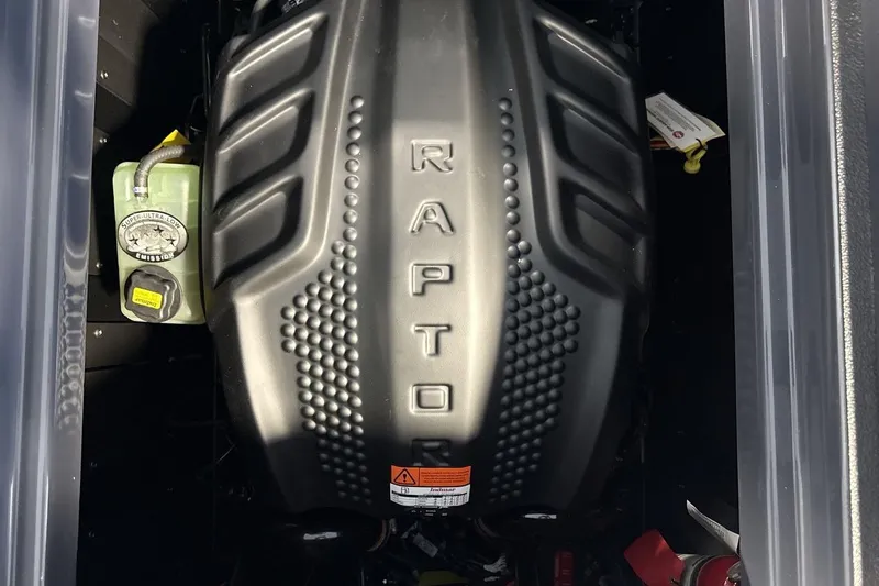 Slide: The Image of Engine compartment of 2026 Moomba Tykon with Raptor branding and emission control system. - 20