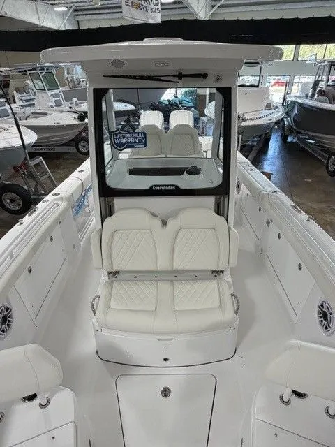 Slide: The Image of Interior view of Everglades 285 Center Console boat, model year 2026. - 3
