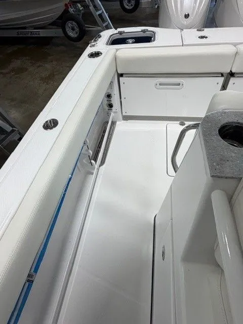 Slide: The Image of Interior of Everglades 285 Center Console boat, model year 2026. - 9