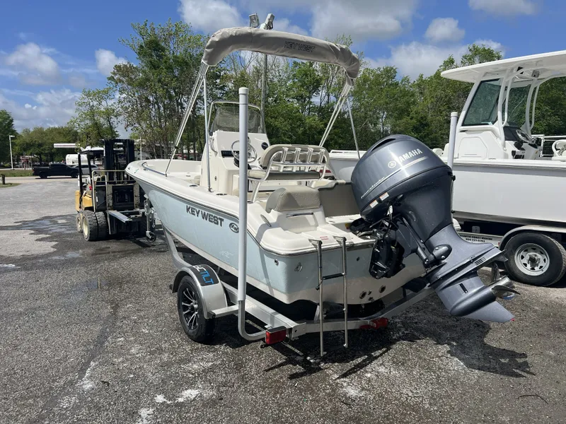 Slide: The Image of Key West 189 FS boat 2026 with Yamaha engine on trailer. - 8