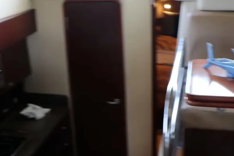 Slide: The Image of Interior view of 2007 Sea Ray 36 Sedan Bridge yacht cabin. - 16