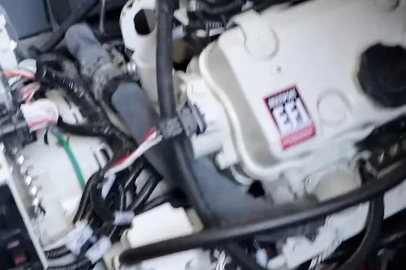 Slide: The Image of Engine components of a 2007 Sea Ray 36 Sedan Bridge boat. - 27