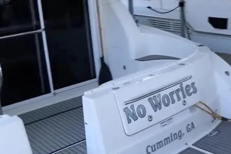 Slide: The Image of 2007 Sea Ray 36 Sedan Bridge boat named "No Worries" docked in Cumming, GA. - 8