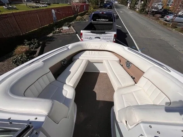 Slide: The Image of 2007 Cobalt 252 boat with white interior on trailer. - 5