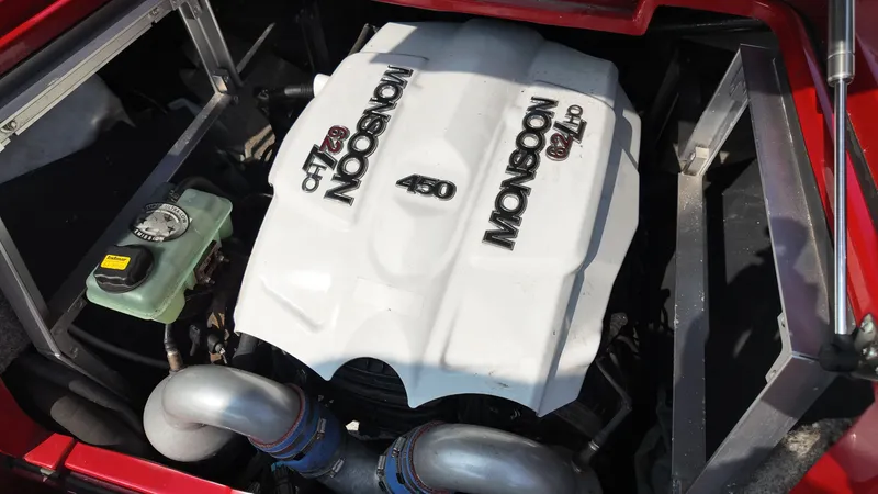 Slide: The Image of Engine compartment of 2017 Malibu Wakesetter 24 MXZ with Monsoon 6.2L engine. - 11