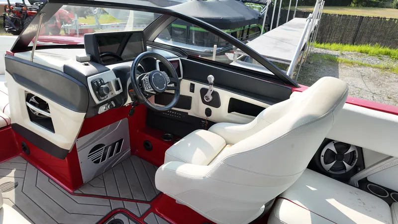 Slide: The Image of Interior of a 2017 Malibu Wakesetter 24 MXZ boat, modern design. - 7