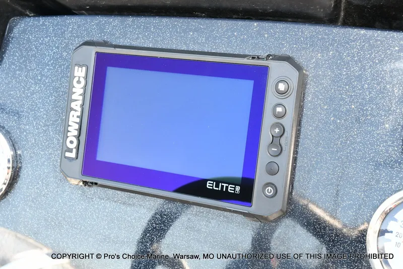 Slide: The Image of Lowrance Elite display on Nitro Z18 Pro boat, 2023 model. - 8