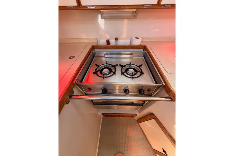 Slide: The Image of Stainless steel stove in 1999 Catalina 320 yacht kitchen. - 28