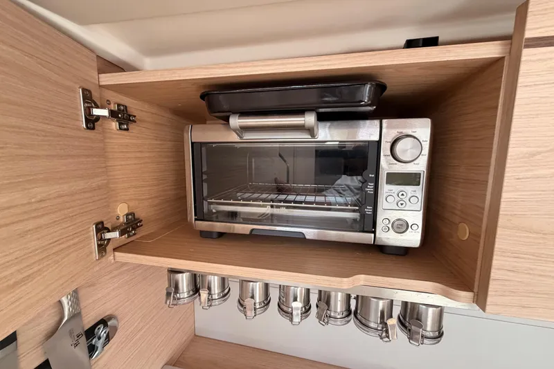 Slide: The Image of Toaster oven in Beneteau Oceanis 51.1 yacht kitchen cabinet, 2020 model. - 50