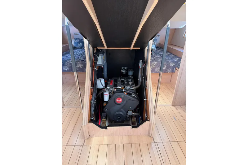 Slide: The Image of Engine compartment of a 2020 Beneteau Oceanis 51.1 yacht, showcasing interior design. - 88