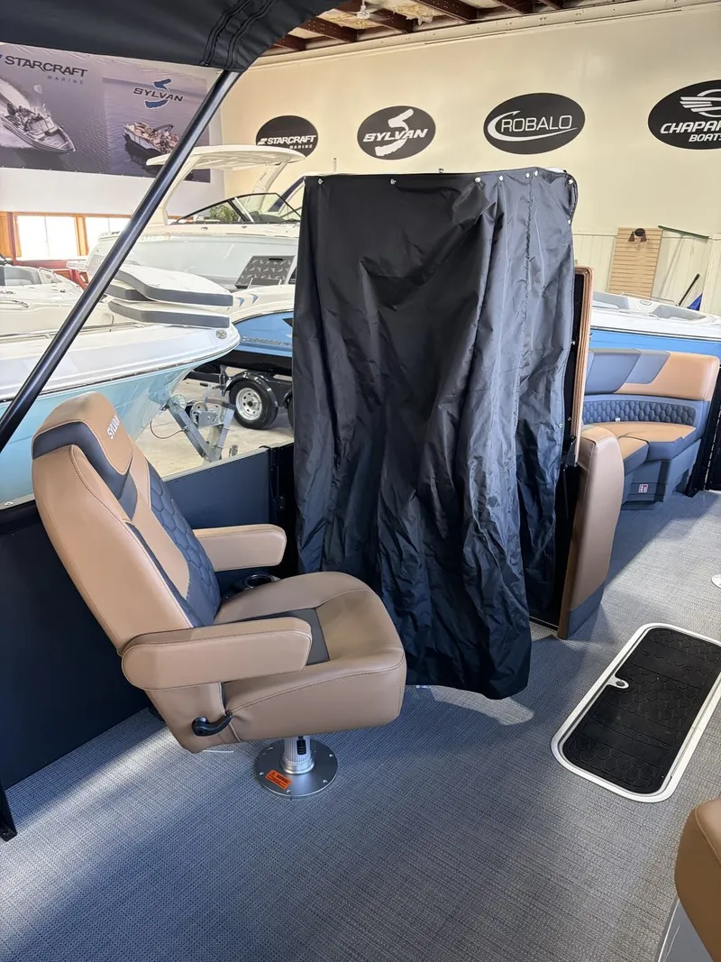 Slide: The Image of Interior of 2026 Sylvan L Series L-3 ULZ Platinum with leather seats. - 12