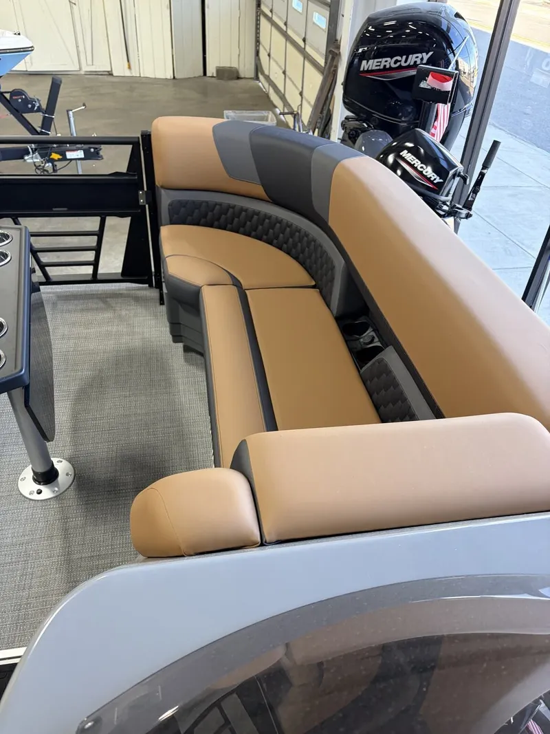 Slide: The Image of Interior of 2026 Sylvan L Series L-3 ULZ Platinum with beige seating. - 14