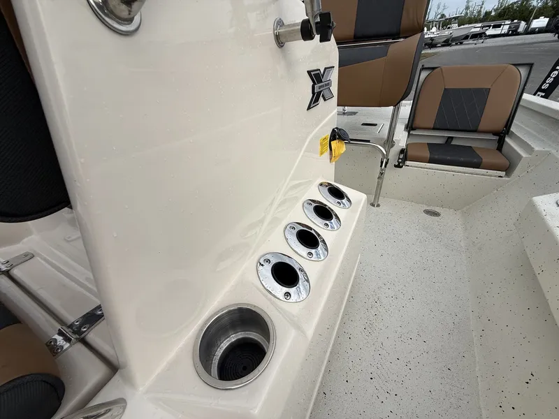 Slide: The Image of Interior view of 2026 Xpress Hyper-Lift Bay Series boat. - 11
