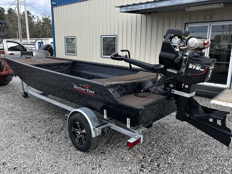 Slide: The Image of 2026 Gator Tail Extreme Series 1754 boat on trailer. - 5