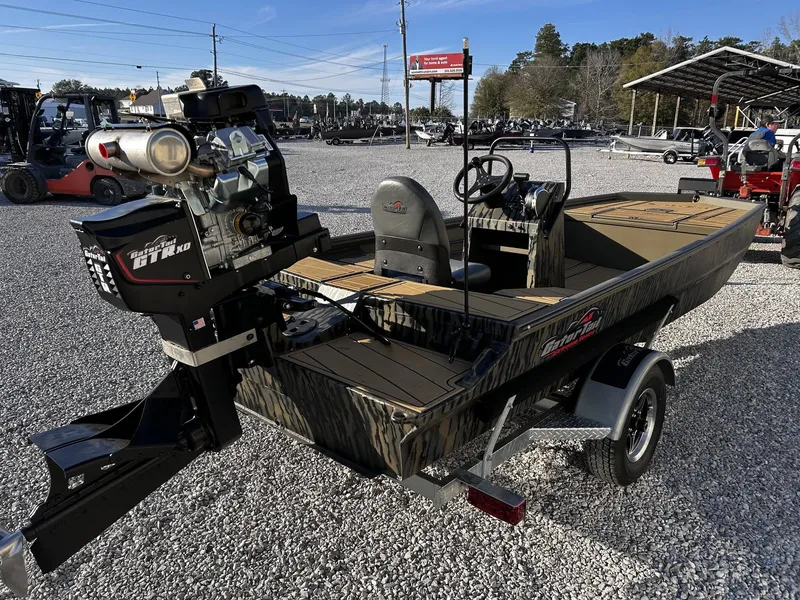 Slide: The Image of Gator Tail Extreme Series 1860 boat, 2026 model, on trailer. - 6