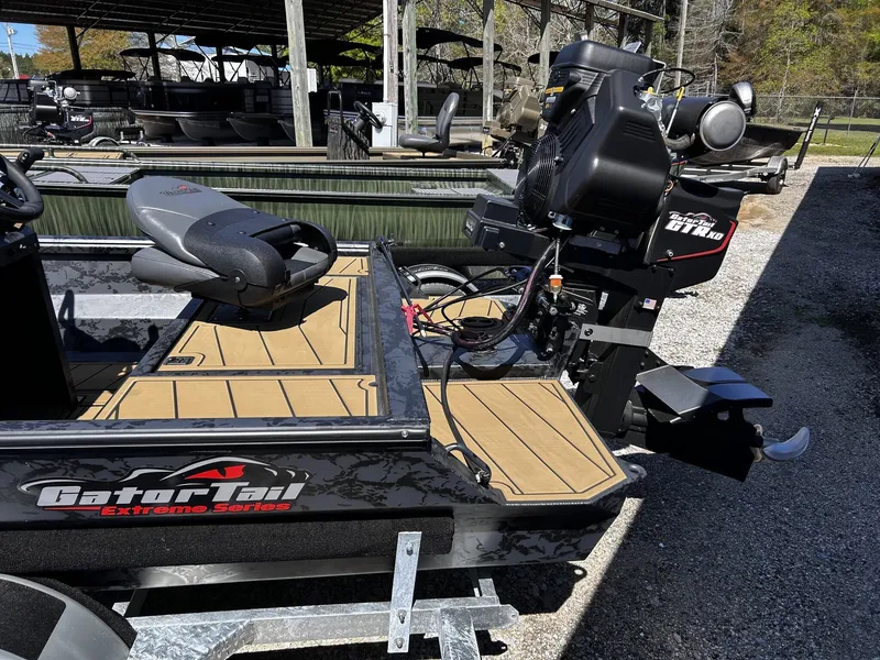 Slide: The Image of 2026 Gator Tail Extreme Series 20x60 CC boat with powerful motor. - 4